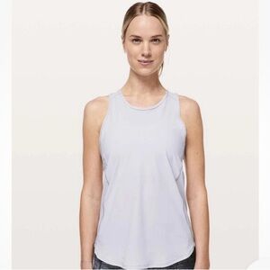 Lululemon Tank Top Women Sz 8 Gray Sculpt Tank II Pullover